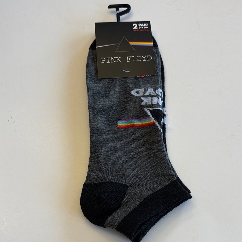 💕5/25💕Pink Floyd 2 Pairs Dark Gray and Black Casual Socks